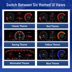 Viknav 12.3 Inch Digital Cluster Dashboard For Maserati GT GC GranTurismo 2007-2017 LCD Digital Instrument Full Screen Upgrade Automotive Replacement Speedometer Panel Gauges