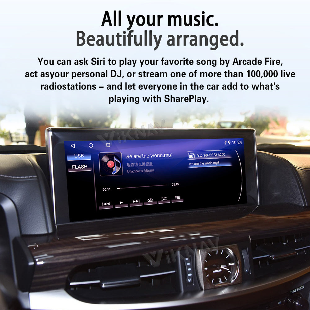 VIKNAV Wireless CarPlay Android Auto Decoder Android 13 Interface Box Qualcomm Snapdragon Upgrade for Lexus LX 570 2009-2021
