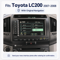 VIKNAV Wireless CarPlay Android Auto Decoder Linux Interface Box Upgrade for Toyota Land Cruiser LC200 2007–2021