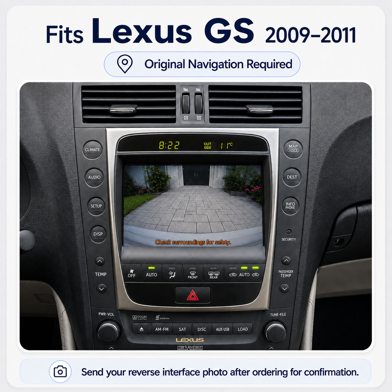 VIKNAV Wireless CarPlay Android Auto Decoder Linux Interface Box Upgrade for Lexus GS 2007–2020