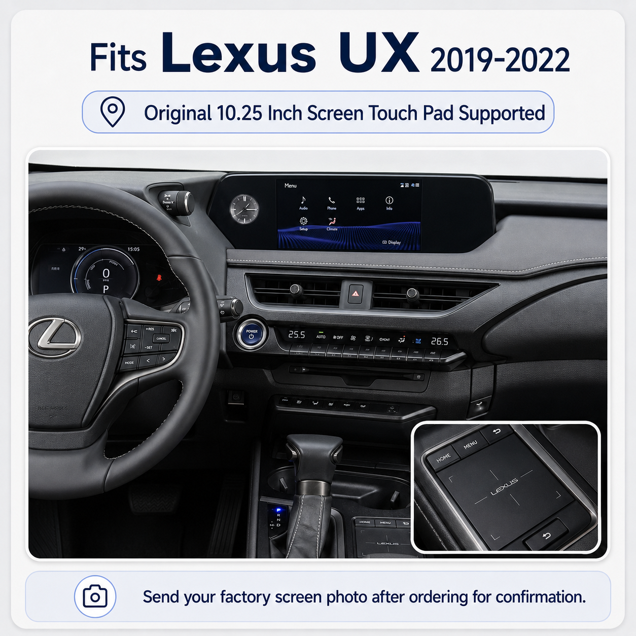 VIKNAV Wireless CarPlay Android Auto Decoder Linux Interface Box Upgrade for Lexus UX 2019-2022