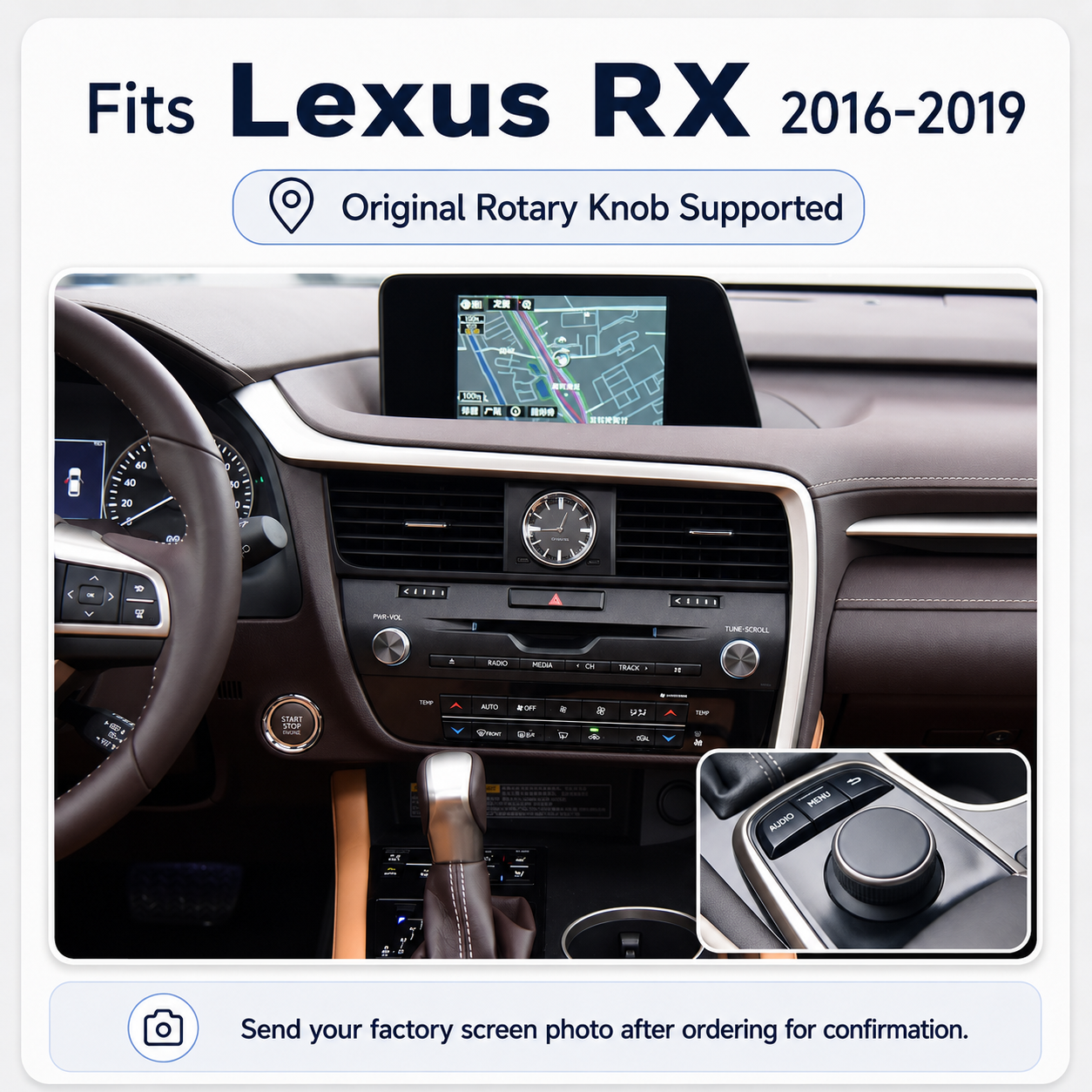 VIKNAV Wireless CarPlay Android Auto Decoder Linux Interface Box Upgrade for Lexus RX 2012–2022