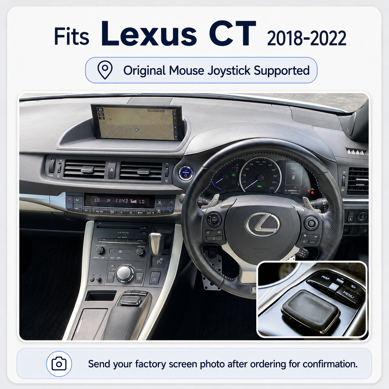 VIKNAV Wireless CarPlay Android Auto Decoder Linux Interface Box Upgrade for Lexus CT 2014–2022