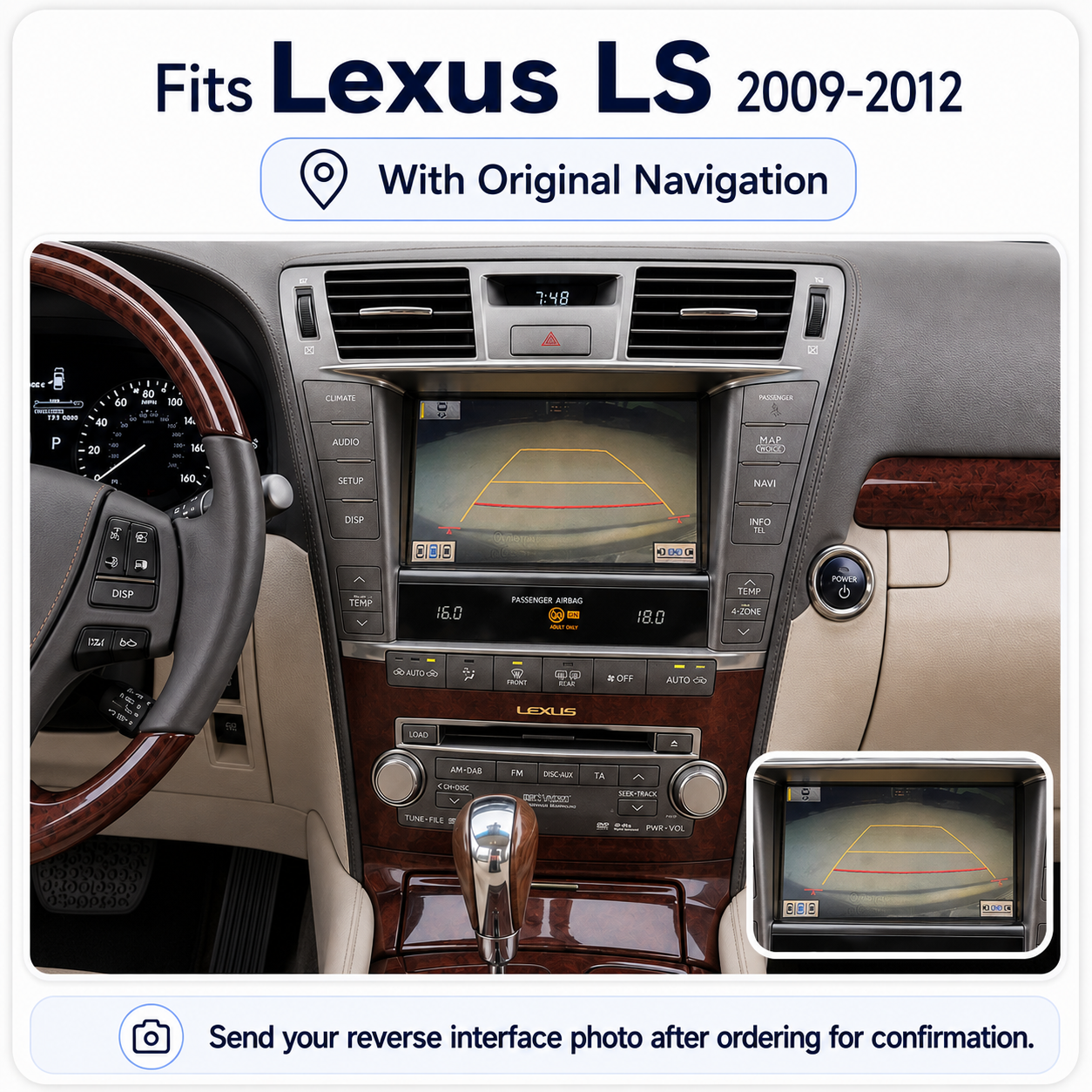VIKNAV Wireless CarPlay Android Auto Decoder Linux Interface Box Upgrade for Lexus LS 2007-2022