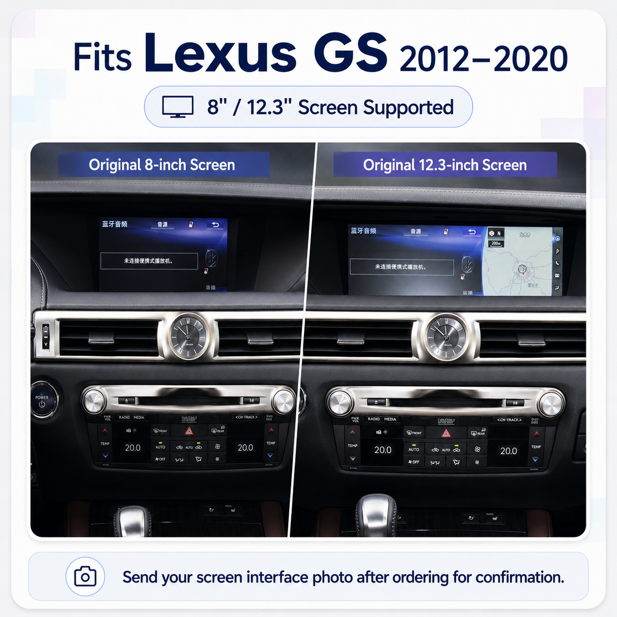 VIKNAV Wireless CarPlay Android Auto Decoder Linux Interface Box Upgrade for Lexus GS 2007–2020