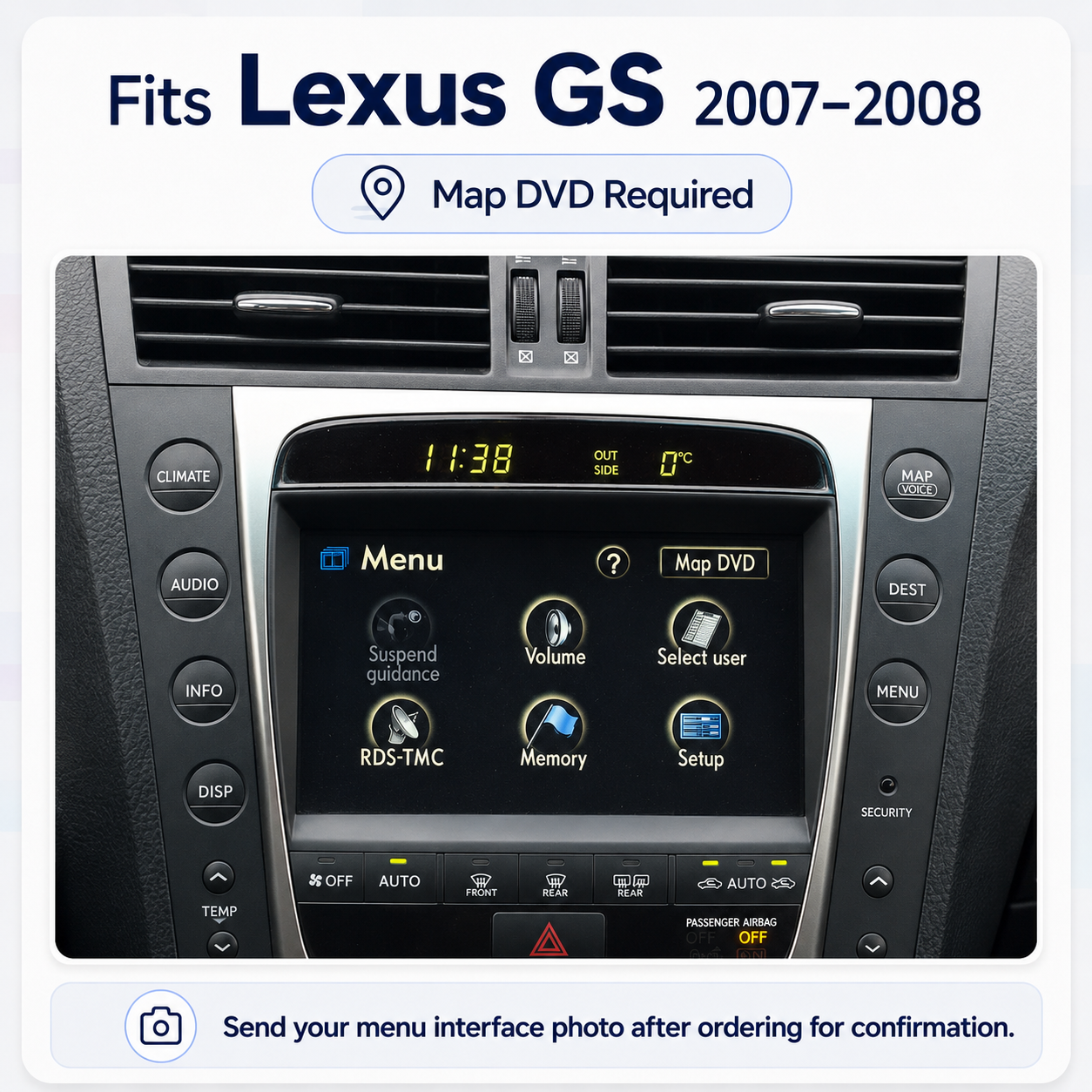 VIKNAV Wireless CarPlay Android Auto Decoder Linux Interface Box Upgrade for Lexus GS 2007–2020