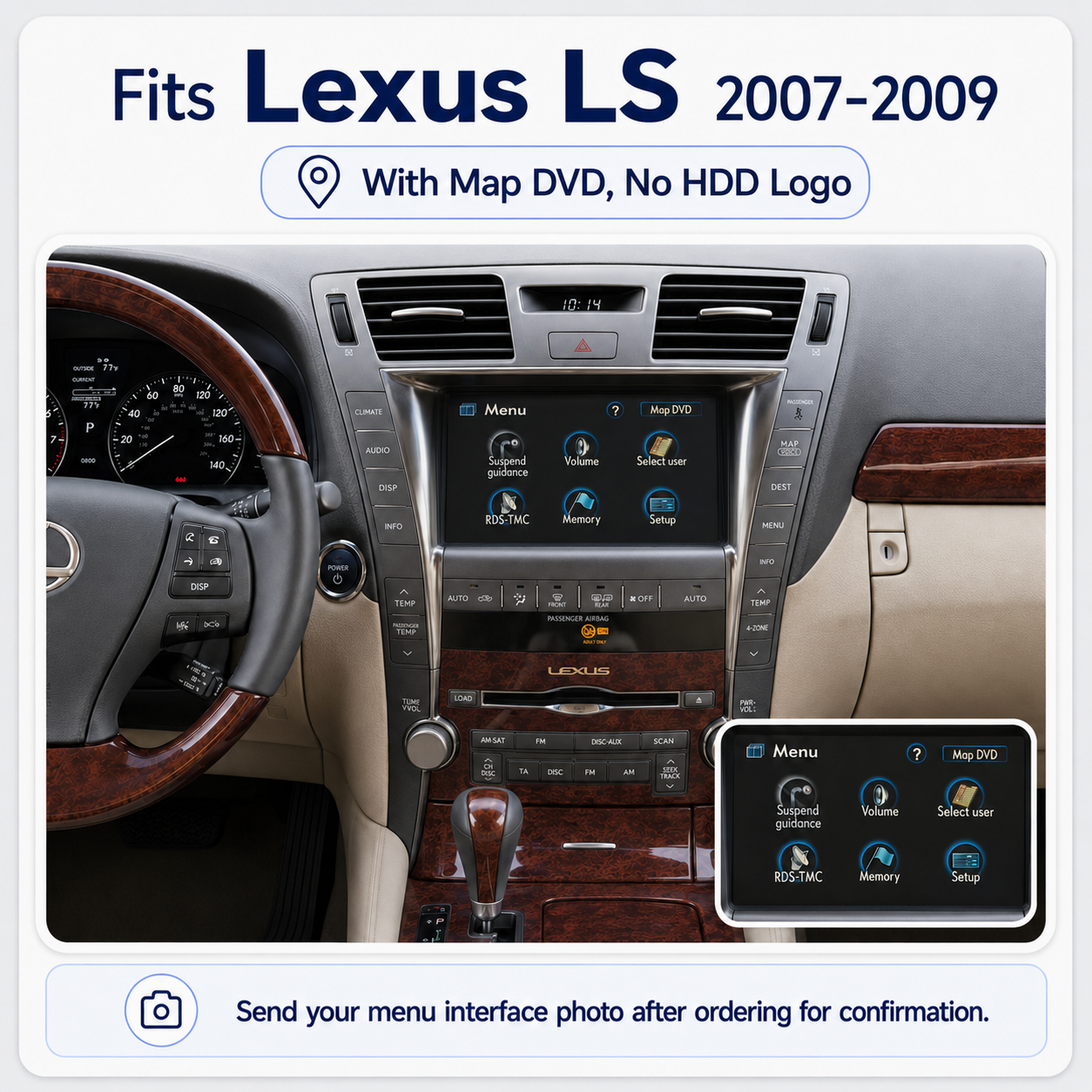 VIKNAV Wireless CarPlay Android Auto Decoder Linux Interface Box Upgrade for Lexus LS 2007-2022