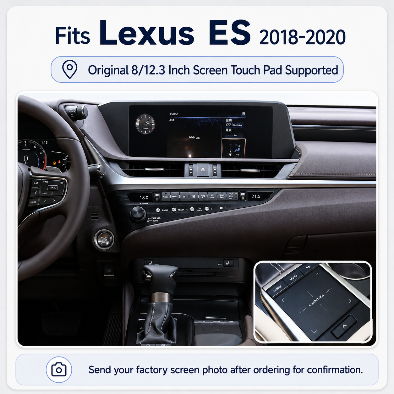 VIKNAV Wireless CarPlay Android Auto Decoder Linux Interface Box Upgrade for Lexus ES 2015–2022