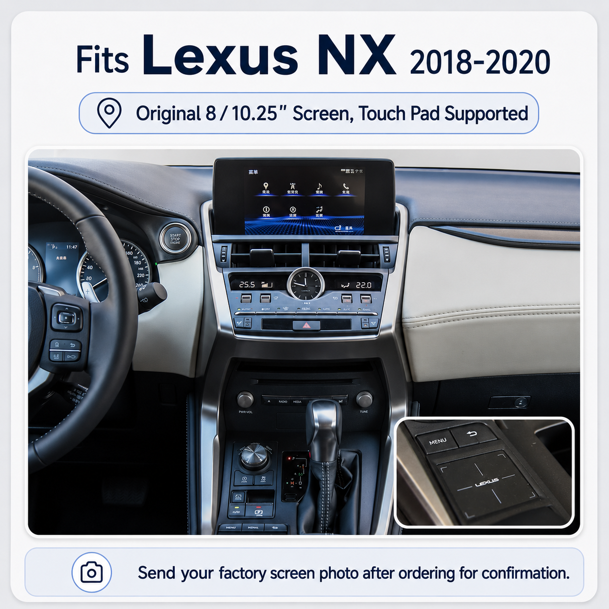 VIKNAV Wireless CarPlay Android Auto Decoder Linux Interface Box Upgrade for Lexus NX 2015–2020
