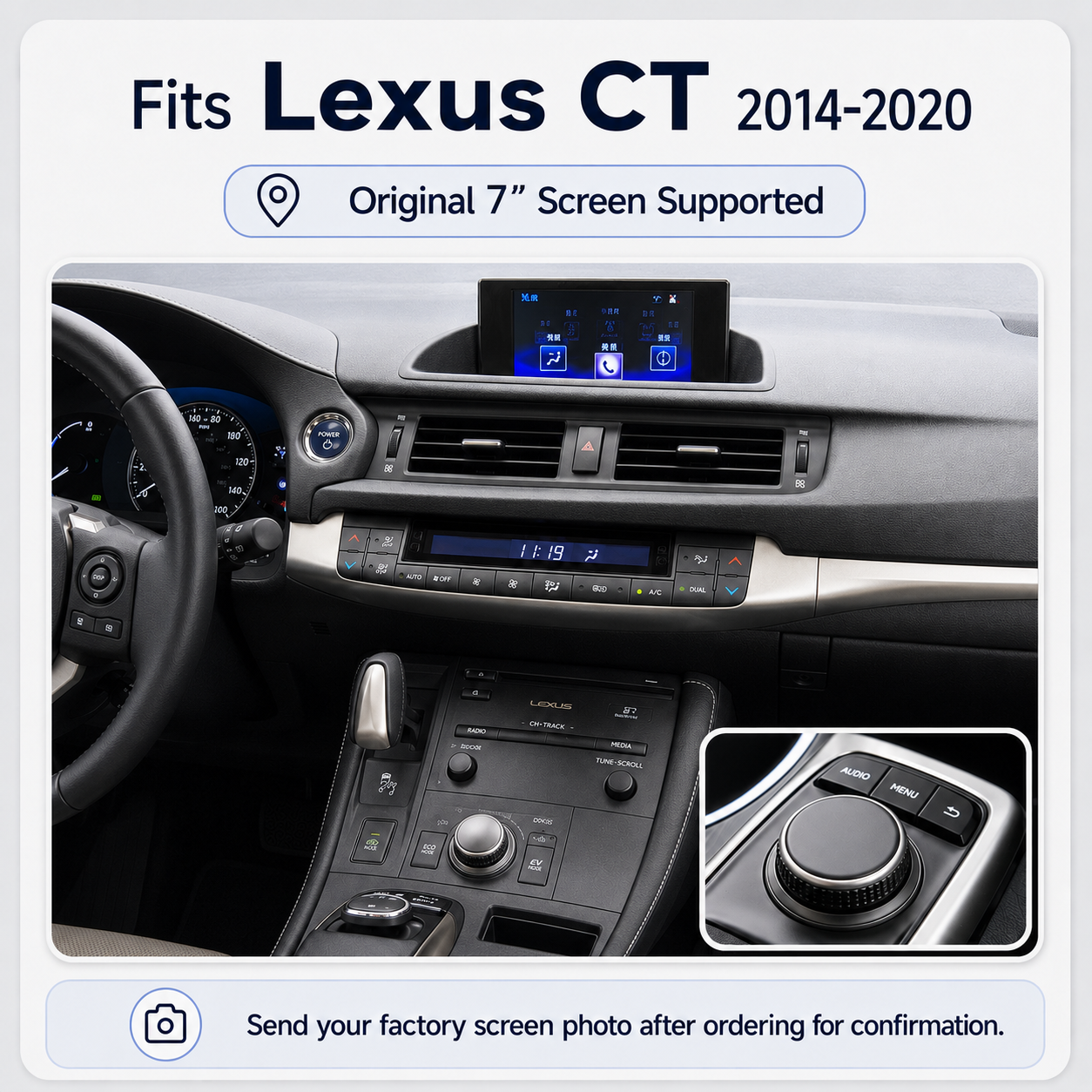 VIKNAV Wireless CarPlay Android Auto Decoder Linux Interface Box Upgrade for Lexus CT 2014–2022
