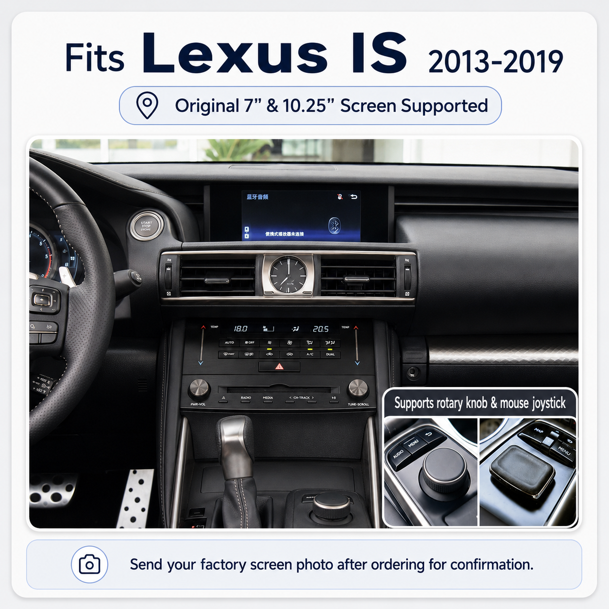 VIKNAV Wireless CarPlay Android Auto Decoder Linux Interface Box Upgrade for Lexus IS 2005 -2019