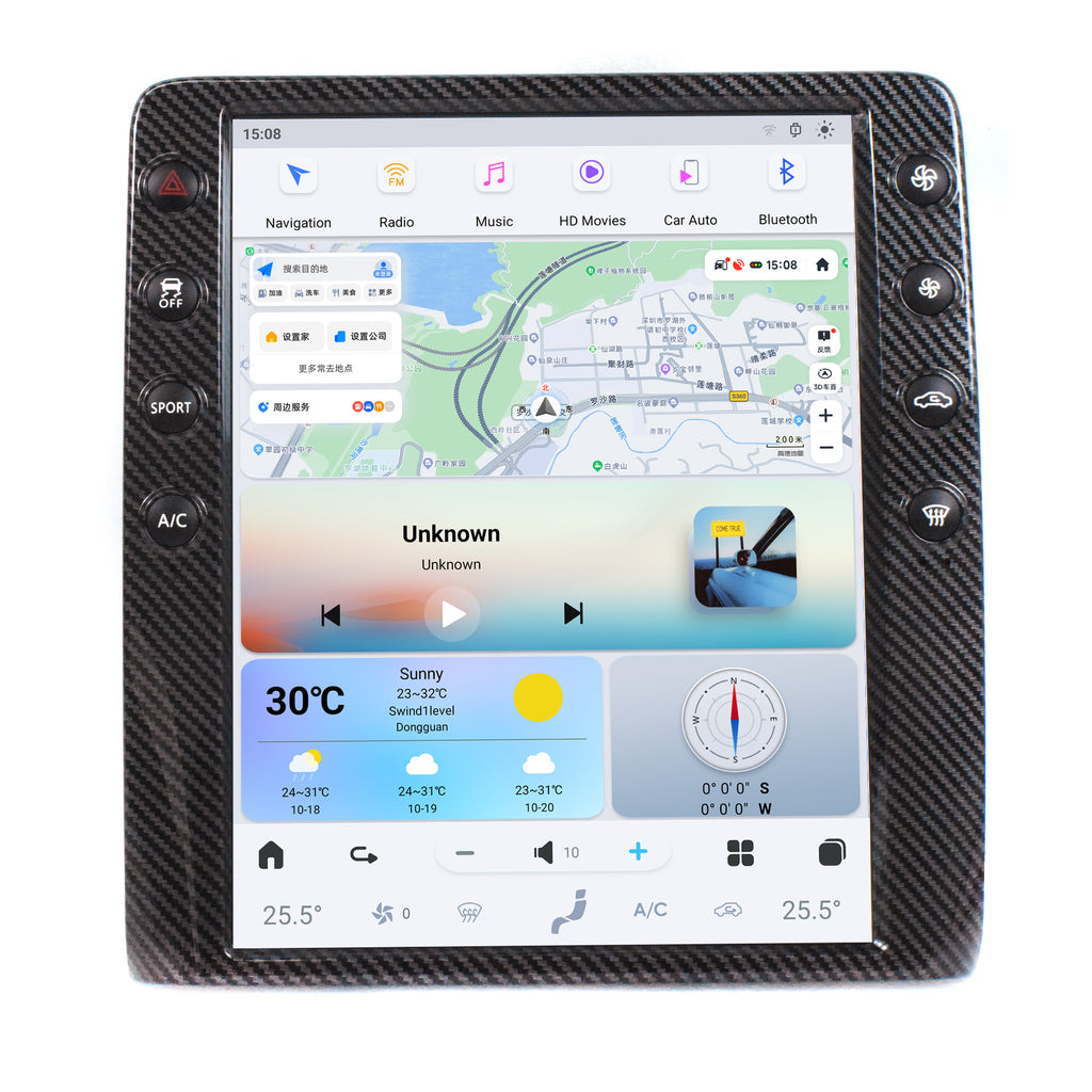 VIKNAV 12.1 Inch Android Car Radio for Dodge Challenger 2008-2014 Auto Stereo Screen Upgrade Wireless Carplay GPS Navigation Multimedia Player Head Unit