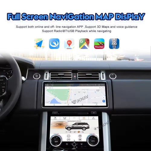 12.3 Inch Touch Screen Car Radio For Land Rover Range Rover Vogue L405 2013-2017 Multimedia Player GPS Navigation Head Unit（black 64GB）