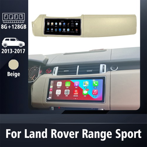 12.3 Inch Car Stereo Radio For Range Rover Sport L494 2013-2017 GPS Navigation Multimedia Player Carplay AC Panel Touch Screen(Beige 128GB)