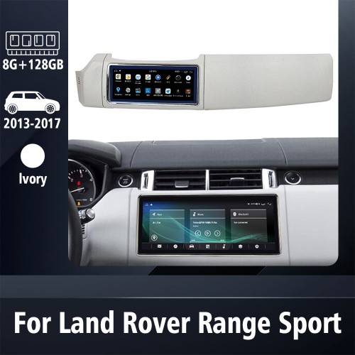 12.3 Inch Car Stereo Radio For Range Rover Sport L494 2013-2017 GPS Navigation Multimedia Player Carplay AC Panel Touch Screen(Ivory white 128GB)