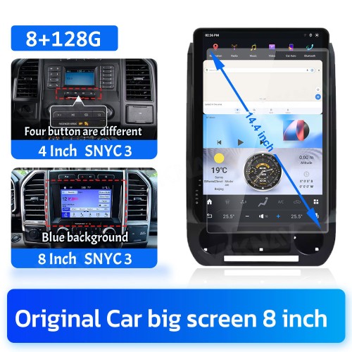 Viknav Car Radio For 2015 - 2022 Ford Raptor F150 F250 F350 F450 multimedia player Tesla Screen Stereo DVD Head unit (128GB SYNC3)