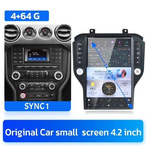 Viknav 14.4 inch Touch Screen Car Radio For Ford Mustang 2015-2022 Android-Multimedia Player Head unit(S1 64)