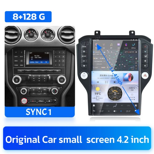 Viknav 14.4 inch Touch Screen Car Radio For Ford Mustang 2015-2022 Android Multimedia Player Head unit(S1 128)