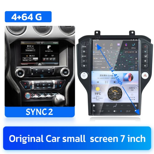 Viknav 14.4 inch Touch Screen Car Radio For Ford Mustang 2015-2022 Android Multimedia Player Head unit(S2 64)