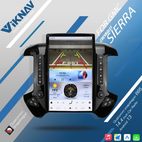 Viknav Car Radio For Chevrolet  Silverado / GMC SIERRA 2013-2018 HD Touch Screen Android Head Unit Wirless Carplay GPS Navigation Player Autoradio (black 128GB)