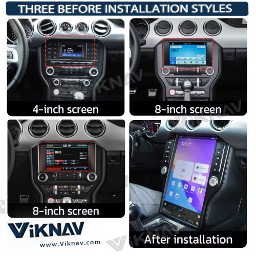 Viknav Qualcomm Snapdrago Car Radio For Ford Mustang 2015-2022 Android Auto 14.4inch Carplay GPS Navigation Multimedia player Head Unit(64GB)