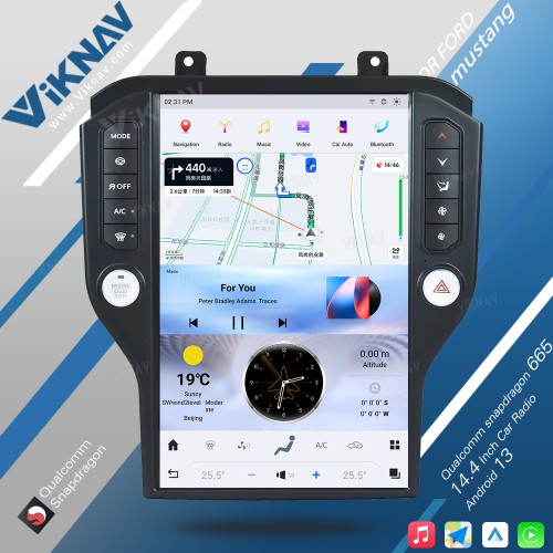 Viknav 14.4 inch Touch Screen Car Radio For Ford Mustang 2015-2022 Android Multimedia Player Head unit(S2 64)