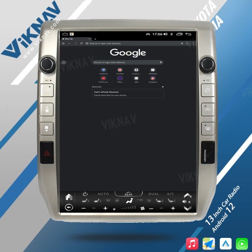 VIKNAV 13 Inch Car Radio For Toyota Tacoma 2005-2015 Android Auto Wireless Carplay GPS Navigation LCD Display Screen Multimedia Player(Silvery 64GB)