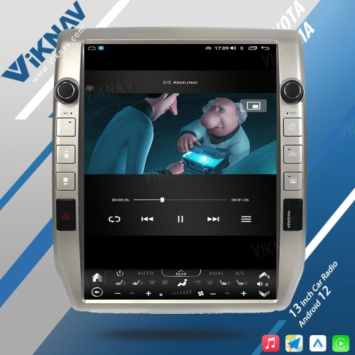 VIKNAV 13 Inch Car Radio For Toyota Tacoma 2005-2015 Android Auto Wireless Carplay GPS Navigation LCD Display Screen Multimedia Player(Silvery 64GB)