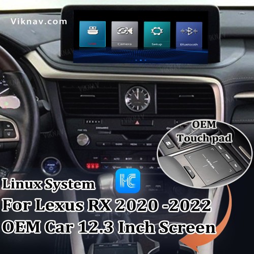 Viknav Fit For Original Car 12.3 Inch Screen Linux System For Lexus RX 2020 2021 2022 Wireless Apple CarPlay Android Auto