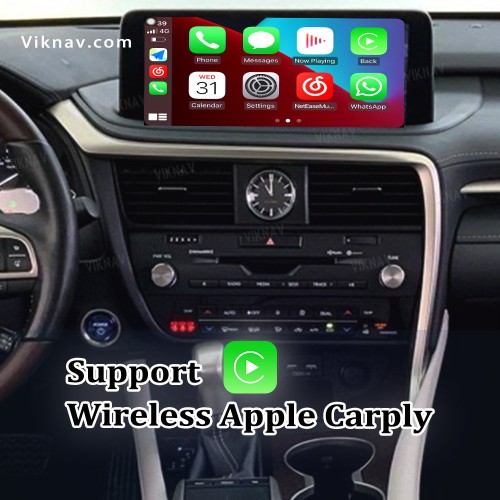 Viknav Fit For Original Car 12.3 Inch Screen Linux System For Lexus RX 2020 2021 2022 Wireless Apple CarPlay Android Auto