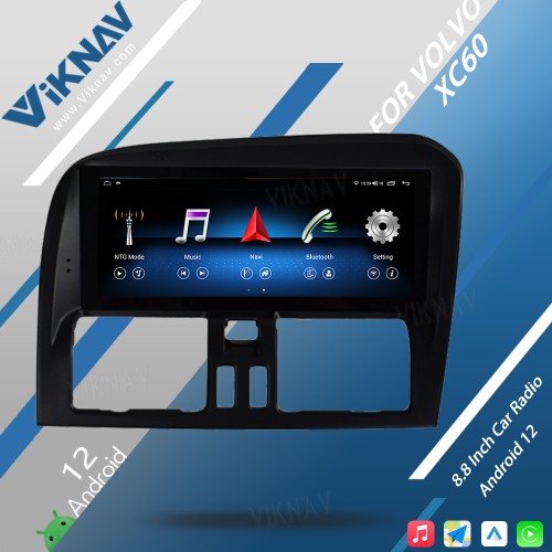 VIKNAV For Volvo XC60 2009-2017 RHD Car Radio Android Auto Audio Multimedia Player GPS Navigation Tape Recorder 2 Din Autoradio HD Screen(128GB)