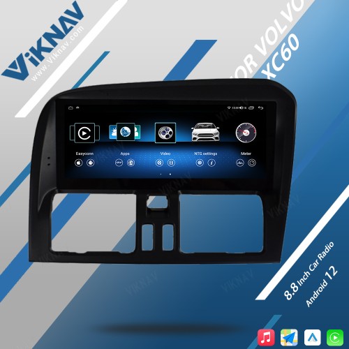 VIKNAV For Volvo XC60 2009-2017 RHD Car Radio Android Auto Audio Multimedia Player GPS Navigation Tape Recorder 2 Din Autoradio HD Screen(128GB)