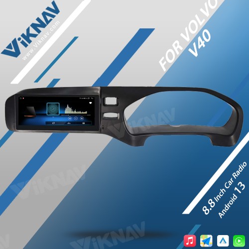 Viknav Android Car GPS Navigation For Volvo v40 2011-2019 RHD LCD Touch Screen wireless Carplay 8.8inch Car Radio Video Player Head Unit(128GB)