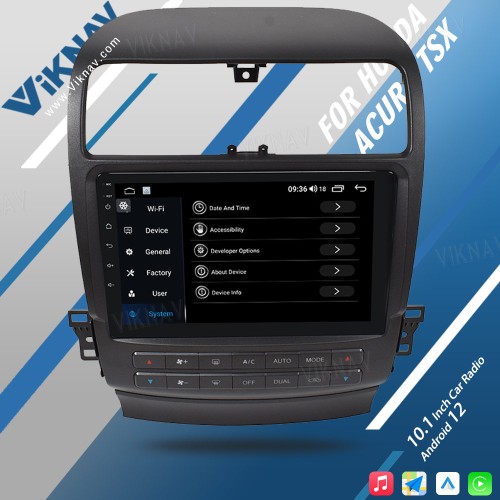 Viknav Android Car Radio For Honda Acura TSX 2004-2008 Car Stereo Receiver Touch Screen GPS Navigation Multimedia Player Head Unit(128GB)