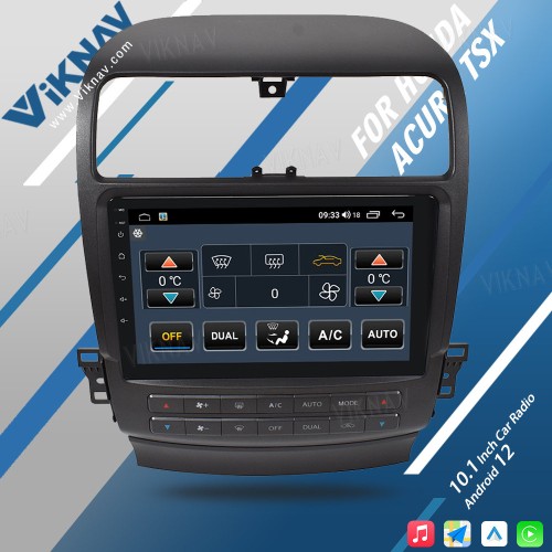 Viknav Android Car Radio For Honda Acura TSX 2004-2008 Car Stereo Receiver Touch Screen GPS Navigation Multimedia Player Head Unit(128GB)