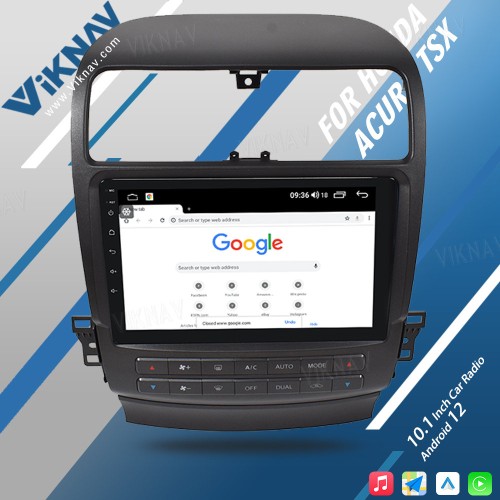 Viknav Android Car Radio For Honda Acura TSX 2004-2008 Car Stereo Receiver Touch Screen GPS Navigation Multimedia Player Head Unit(128GB)