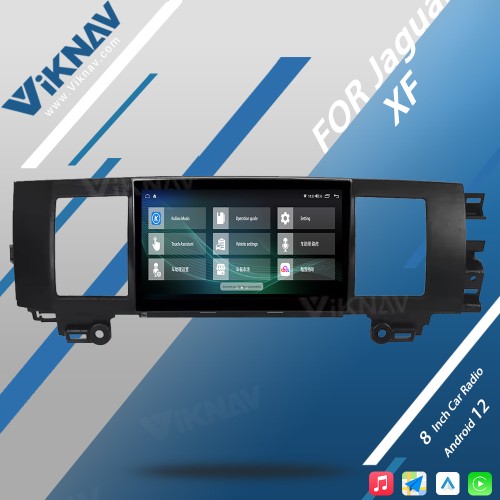 Viknav Car Radio 8 inch For Jaguar XF 2011-2015 Head Unit CarPlay Audio Stereo Touch Screen Car GPS Navigation Multimedia Player (64GB)