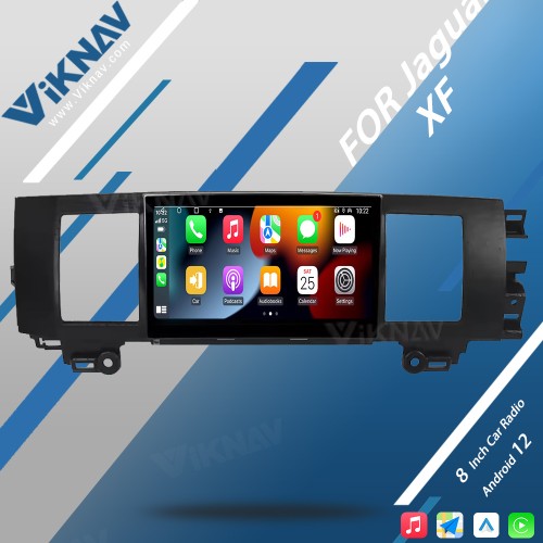 Viknav Car Radio 8 inch For Jaguar XF 2011-2015 Head Unit CarPlay Audio Stereo Touch Screen Car GPS Navigation Multimedia Player (128GB)