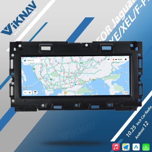 Viknav Android Car Radio 10.25 inch For Jaguar XE/XEL/F-PACE 2016-2019 Wirless CarPlayer GPS Navigation Head Unit (64GB)