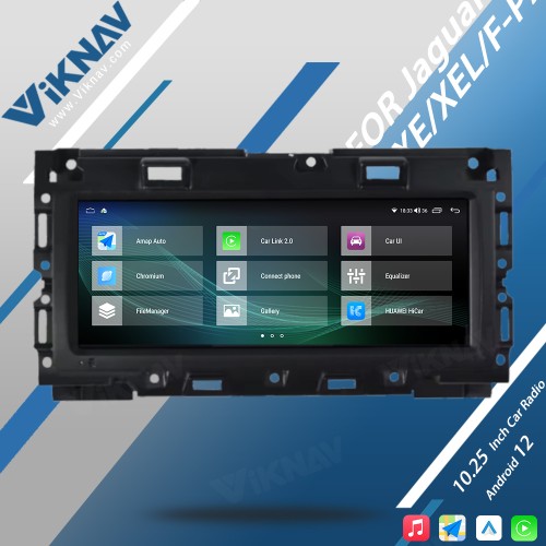 Viknav Android Car Radio 10.25 inch For Jaguar XE/XEL/F-PACE 2016-2019 Wirless CarPlayer GPS Navigation Head Unit (64GB)