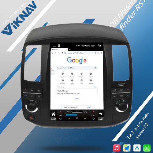 Viknav For Nissan Pathfinder R51 2006-2011 Android Car Radio 12.1 inch GPS Navigation with screen Car Audio Stereo Head multimedia player(128GB)