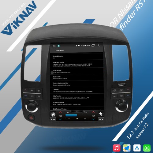 Viknav For Nissan Pathfinder R51 2006-2011 Android Car Radio 12.1 inch GPS Navigation with screen Car Audio Stereo Head multimedia player(128GB)