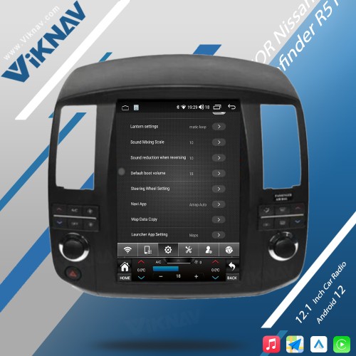 Viknav For Nissan Pathfinder R51 2006-2011 Android Car Radio 12.1 inch GPS Navigation with screen Car Audio Stereo Head multimedia player(128GB)