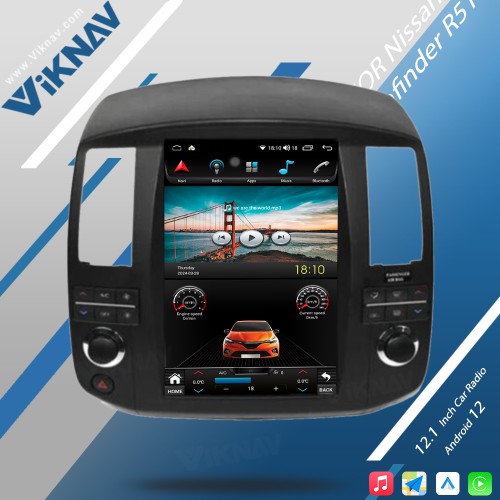 Viknav For Nissan Pathfinder R51 2006-2011 Android Car Radio 12.1 inch GPS Navigation with screen Car Audio Stereo Head multimedia player(128GB)