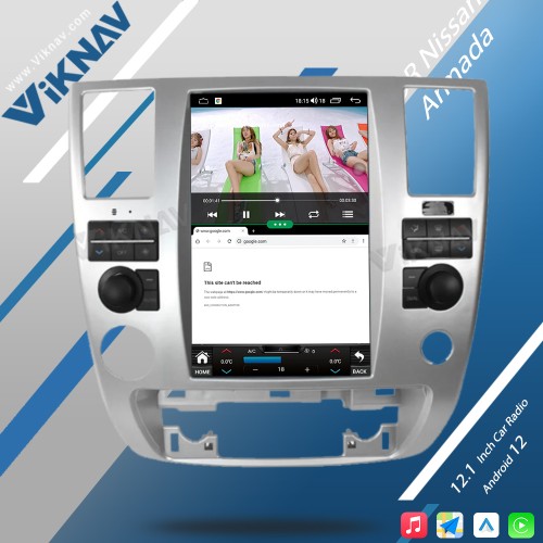 Viknav Android Auto Touch Screen Car Radio 12.1 inch For Nissan Armada 2009-2010 GPS Navigation Head Unit Video Player Carplay(64GB)