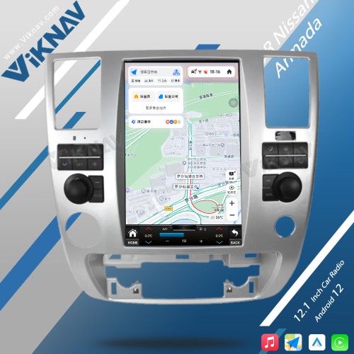 Viknav Android Auto Touch Screen Car Radio 12.1 inch For Nissan Armada 2009-2010 GPS Navigation Head Unit Video Player Carplay(64GB)