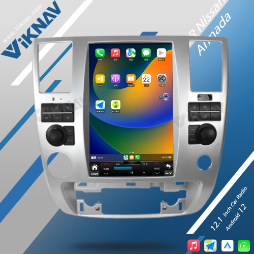 Viknav Android Auto Touch Screen Car Radio 12.1 inch For Nissan Armada 2009-2010 GPS Navigation Head Unit Video Player Carplay(64GB)