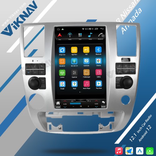 Viknav Android Auto Touch Screen Car Radio 12.1 inch For Nissan Armada 2009-2010 GPS Navigation Head Unit Video Player Carplay(64GB)