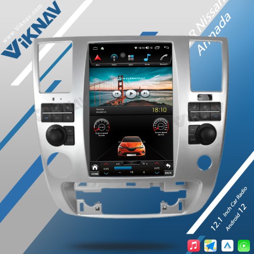 Viknav Android Auto Touch Screen Car Radio 12.1 inch For Nissan Armada 2009-2010 GPS Navigation Head Unit Video Player Carplay(64GB)