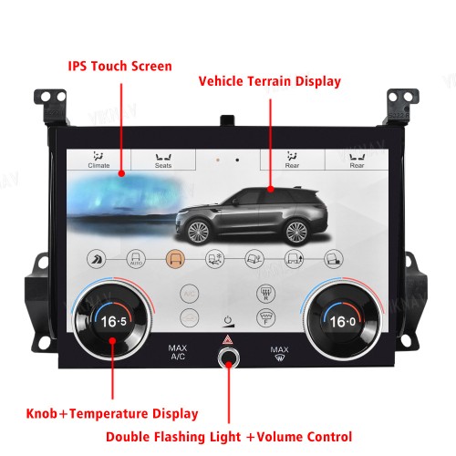 Viknav For Land Range Rover Sport L494 2013-2017 Electronic Air Conditioning Switch New Auto AC Panel Screen Climate Control